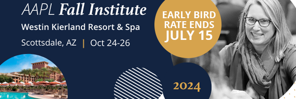 Fall Institute Early Bird Rate Ends July 15